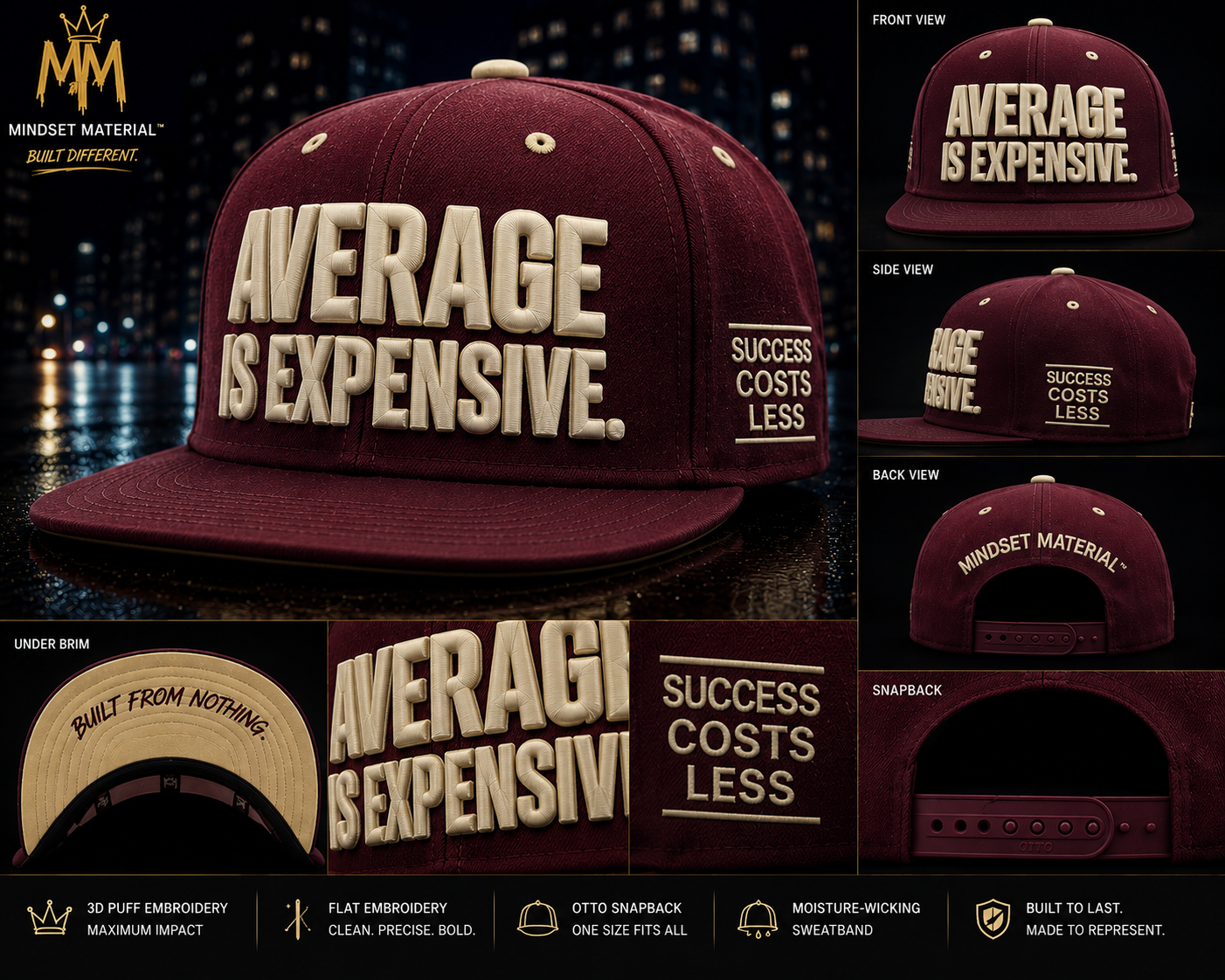 Different Mindset Different Life Snapback Hat