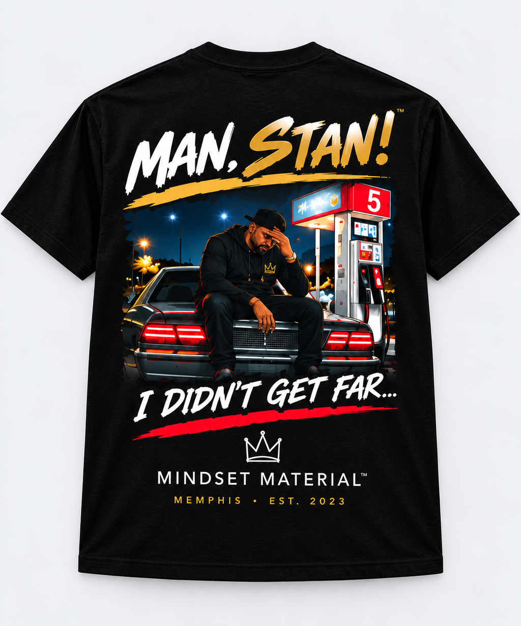 MAN, STAN! Episode 1 black tee back